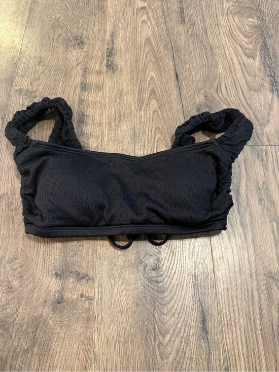 wild fable Other - wild fable Black Ruched Strap Bikini Top